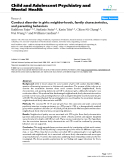 Báo cáo y học: "Conduct disorder in girls: neighborhoods, family characteristics, and parenting behaviors"