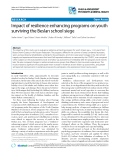 Báo cáo y học: "Impact of resilience enhancing programs on youth surviving the Beslan school siege"