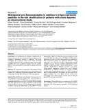 Báo cáo y học: "Midregional pro-Adrenomedullin in addition to b-type natriuretic peptides in the risk stratification of patients with acute dyspnea: an observational study"