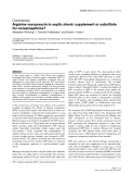 Báo cáo y học: "Arginine vasopressin in septic shock: supplement or substitute for norepinephrine"