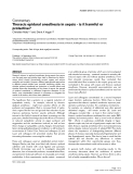 Báo cáo y học: "Thoracic epidural anesthesia in sepsis - is it harmful or protective"