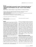 Báo cáo y học: "Health technology assessment review: Computerized glucose regulation in the intensive care unit - how to create artificial control"