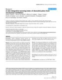 Báo cáo y học: "A new integrative weaning index of discontinuation from mechanical ventilation"