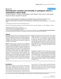 Báo cáo y học: "Hemodynamic variables and mortality in cardiogenic shock: a retrospective cohort study"