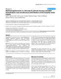 Báo cáo y học: "Methemoglobinemia in critically ill patients during extended hemodialysis and simultaneous disinfection of the hospital water supply"