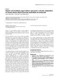 Báo cáo y học: "Sepsis and multiple organ failure represent a chaotic adaptation to severe stress which must be controlled at nanoscale"