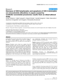 Báo cáo y học: " Decrease of CD4-lymphocytes and apoptosis of CD14-monocytes are characteristic alterations in sepsis caused by ventilator-associated pneumonia: results from an observational study"