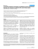 Báo cáo y học: "Correlation between parameters at initiation of renal replacement therapy and outcome in patients with acute kidney injury"