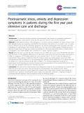 Báo cáo y học: "Posttraumatic stress, anxiety and depression symptoms in patients during the first year post intensive care unit discharge"