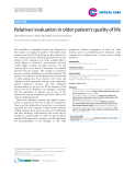 Báo cáo y học: "Relatives’ evaluation in older patient’s quality of life"