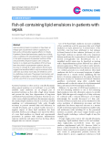 Báo cáo y học: "Fish oil-containing lipid emulsions in patients with sepsis"