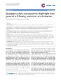 Báo cáo y học: " Eicosapentaenoic acid preserves diaphragm force generation following endotoxin administration"