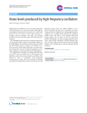 Báo cáo y học: "Noise levels produced by high-frequency oscillation"