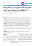 Báo cáo y học: " Early fiberoptic bronchoscopy during non-invasive ventilation in patients with decompensated chronic obstructive pulmonary disease due to community-acquired-pneumonia"