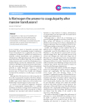 Báo cáo y học: "Is fibrinogen the answer to coagulopathy after massive transfusions"