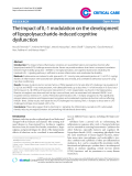 Báo cáo y học: " The impact of IL-1 modulation on the development of lipopolysaccharide-induced cognitive dysfunction."