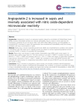 Báo cáo y học: "Angiopoietin-2 is increased in sepsis and inversely associated with nitric oxide-dependent microvascular reactivity"