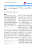 Báo cáo y học: " A plethora of angiopoietin-2 effects during clinical sepsis"