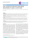 Báo cáo y học: " CD4+ lymphocyte adenosine triphosphate determination in sepsis: a cohort study"