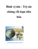 Bình vị tán - Trị các chứng rối loạn tiêu hóa