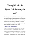 Nam giới và căn bệnh “nữ hóa tuyến vú”