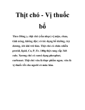 Thịt chó - Vị thuốc bổ