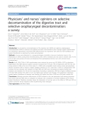 Báo cáo y học: "hysicians’ and nurses’ opinions on selective decontamination of the digestive tract and selective oropharyngeal decontamination: a survey"