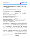 Báo cáo y học: "Substitution of exudative trace element losses in burned children"