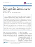 Báo cáo y học: "Delirium as a predictor of sepsis in post-coronary artery bypass grafting patients: a retrospective cohort study"