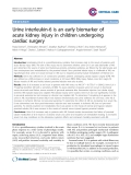 Báo cáo y học: " Urine interleukin-6 is an early biomarker of acute kidney injury in children undergoing cardiac surgery"