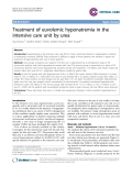 Báo cáo y học: "Treatment of euvolemic hyponatremia in the intensive care unit by urea"