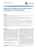 Báo cáo y học: " Hyperoncotic colloids and acute kidney injury: a meta-analysis of randomized trials"