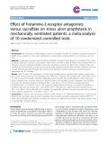 Báo cáo y học: "Effect of histamine-2-receptor antagonists versus sucralfate on stress ulcer prophylaxis in mechanically ventilated patients: a meta-analysis of 10 randomized controlled trials"