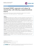 Báo cáo y học: " Increased HMGB1 expression and release by mononuclear cells following"