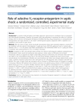 Báo cáo y học: "Role of selective V2-receptor-antagonism in septic shock: a randomized, controlled, experimental study"