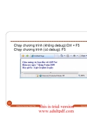 chương trình (không debug) và chương trình (có debug)