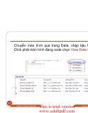 BÀI GIẢNG MÔN THIẾT KẾ WEB :Chuyển màn hình qua trang Data