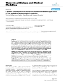 Báo cáo y học: "Dynamic simulation of red blood cell metabolism and its application to the analysis of a pathological condition"