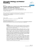 Báo cáo y học: " Promoter addresses: revelations from oligonucleotide profiling applied to the Escherichia coli genome"