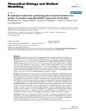 Báo cáo y học: "A statistical method for predicting splice variants between two groups of samples using GeneChip® expression array data"