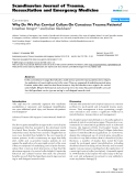 Báo cáo y học: " Why Do We Put Cervical Collars On Conscious Trauma Patients?"