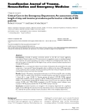 Báo cáo y học: " Critical Care in the Emergency Department: An assessment of the length of stay and invasive procedures performed on critically ill ED patients"