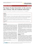 Báo cáo y học: " No impact of early intervention on late outcome after minimal, mild and moderate head injury"