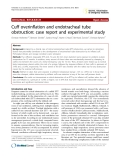 Báo cáo y học: "Cuff overinflation and endotracheal tube obstruction: case report and experimental study"