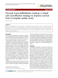 Báo cáo y học: " Focused nurse-defibrillation training: a simple and cost-effective strategy to improve survival from in-hospital cardiac arrest"