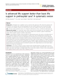 Báo cáo y học: " Is advanced life support better than basic life support in prehospital care? A systematic review"