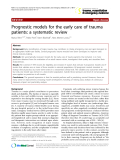 Báo cáo y học: " Prognostic models for the early care of trauma patients: a systematic review"