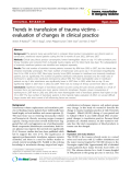 Báo cáo y học: "Trends in transfusion of trauma victims evaluation of changes in clinical practice"