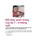  Đổi thay quan trọng của bé 7 – 9 tháng tuổi