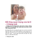  Đổi thay quan trọng của bé 0 - 3 tháng tuổi